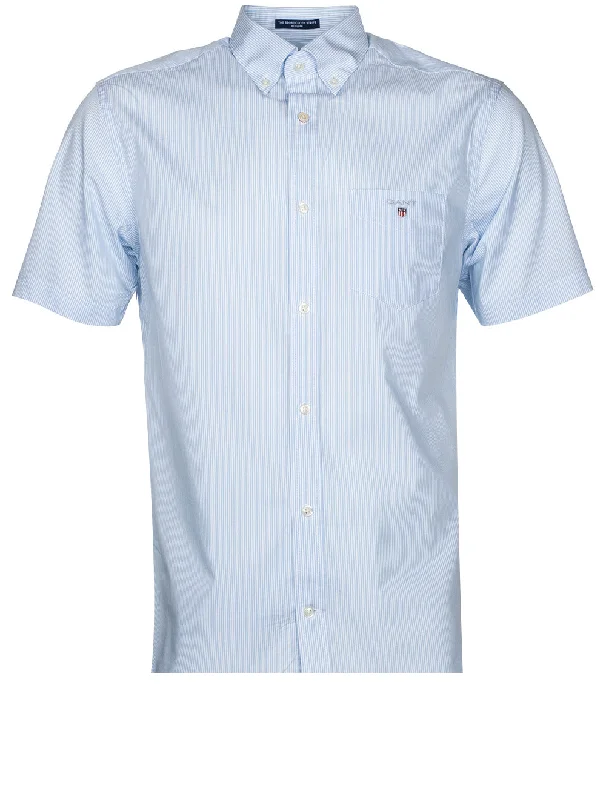 Sale Alert Reg Broadcloth Banker Button-down Short sleeve Capri Blue