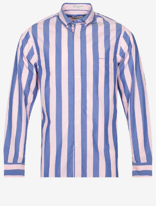 Limited Quantity Regular Poplin Parasol Stripe Shirt Blushing Pink