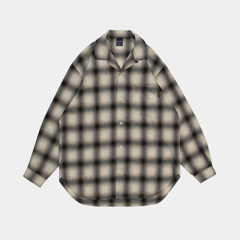 Super Deal Ombre Check L/S Aloha Shirt
