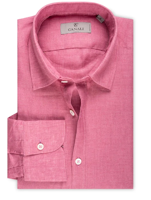 Seasonal Sale Linen Modern Fit Shirt Berry