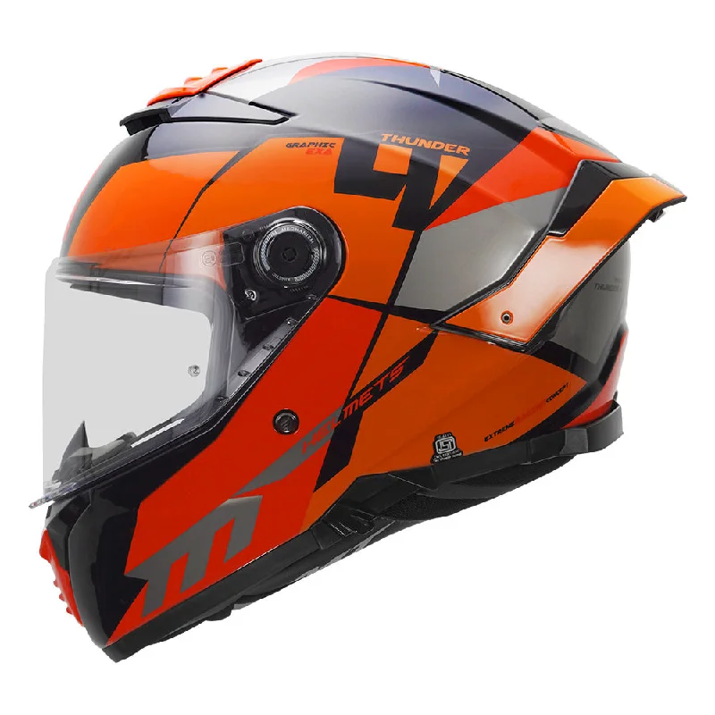 YEAR-End Clearance MT Thunder4 SV Exa Gloss Orange Helmet