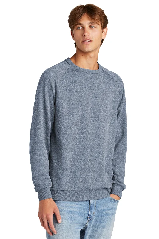 Act Now District Mens Perfect Tri Fleece Crewneck Sweatshirt - Navy Blue Frost