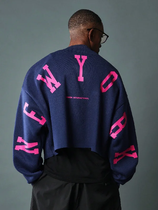 Shop and Save Crop Fit Crew Neck Sweatshirt