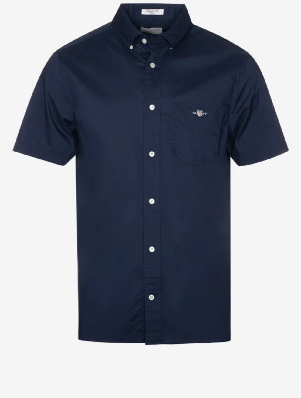 Act Fast Regular Poplin Short Sleeve Marine