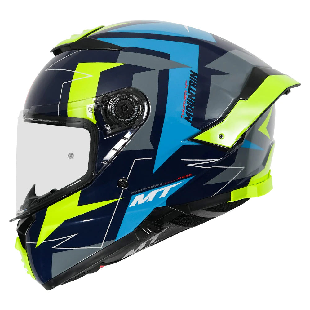 TIME-Limited Offer MT Thunder4 Mountain Gloss Blue Helmet