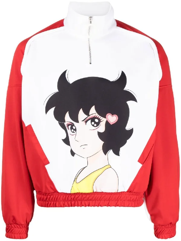 Massive Deals Anime-Print Half-Zip Jumper