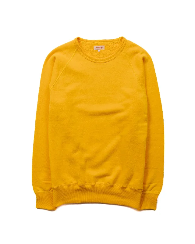 Shop and Save The Real McCoy's MC21018 9oz. Loopwheel Raglan Sleeve Sweatshirt Yellow