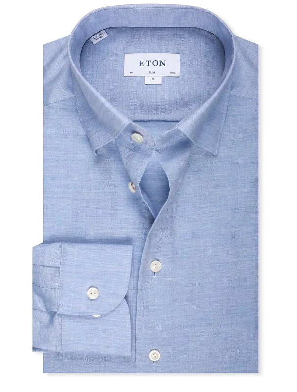 Markdown Madness Slim Fit Herringbone Flannel Shirt Sky Blue
