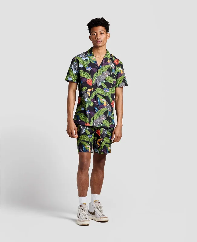 Friends and Family Sale Tropical Birds Printed Shorts