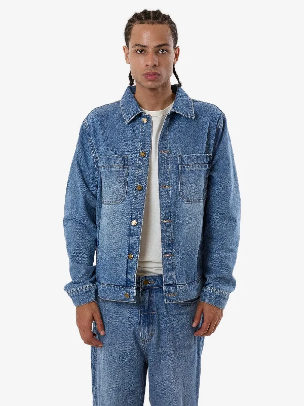 Unmissable Offer Canyon Oversized Denim Jacket - Dark Dust Blue