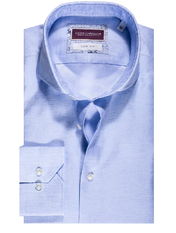 Massive Savings Mississippi Linen Mix Slim Fit Shirt Blue