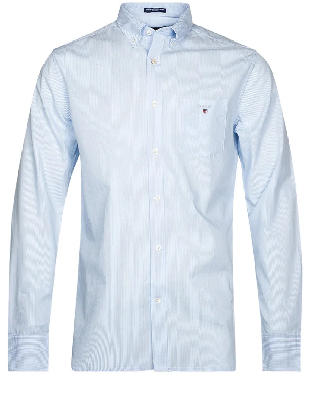 Online Exclusive Regular Fit Banker Broadcloth Shirt Capri Blue