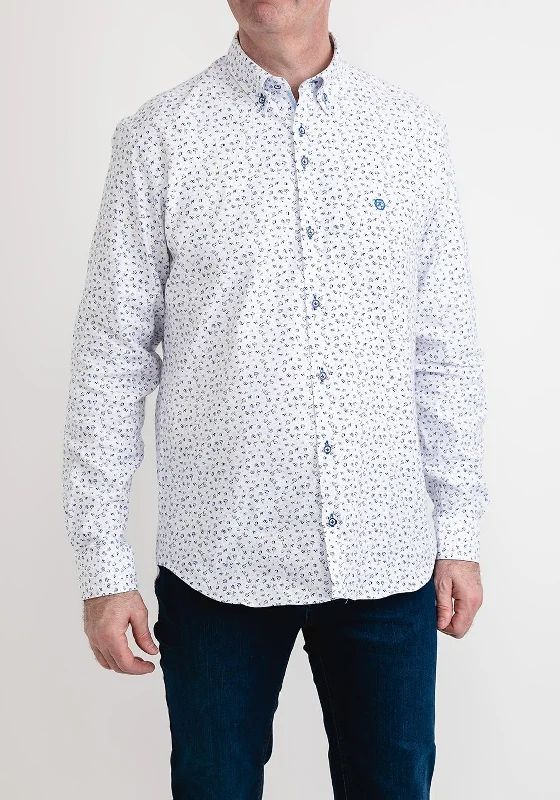 Weekend Savings Bonanza Andre Hayes Long Sleeve Floral Shirt, Navy