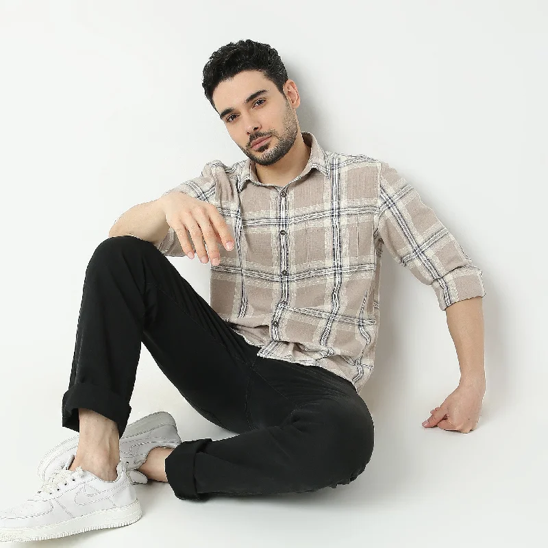 Now or Never Regular Fit Checkered Shirt