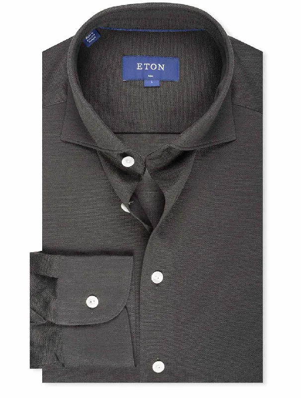 Inventory Reduction Slim Fit Pique Oxford Shirt Green