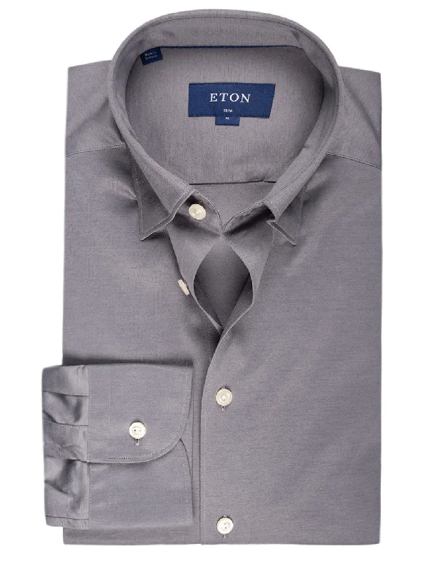 Low Cost Slim Fit Jersey Shirt Grey