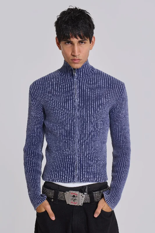 Price Drop Blue Lucid Knit Track Top