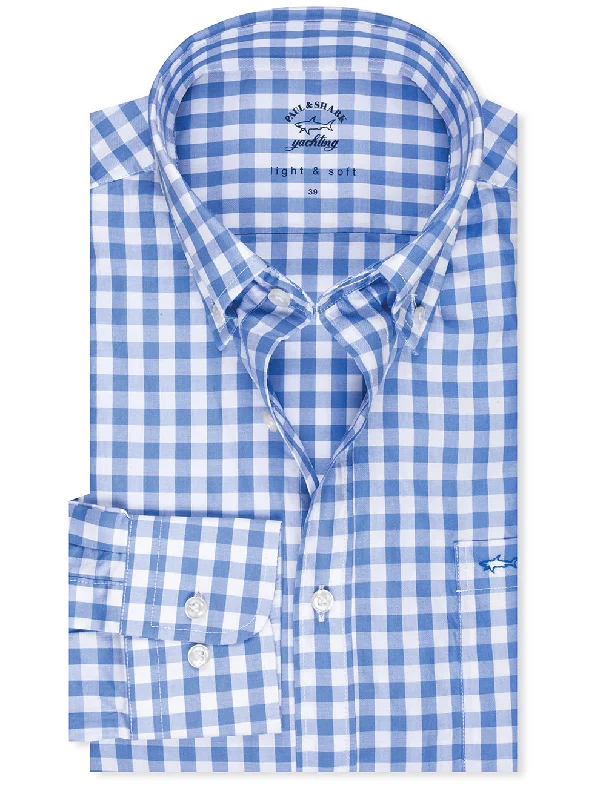 Today’s Special Light And Soft Gingham Shirt Blue