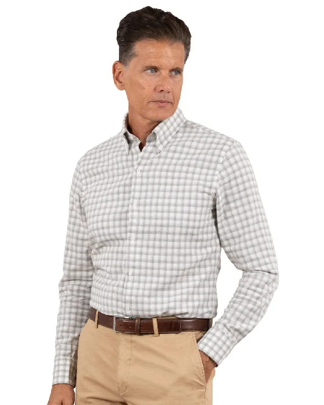 Limited Time Green Slim Fit Cotton Linen Check Button-Down Shirt