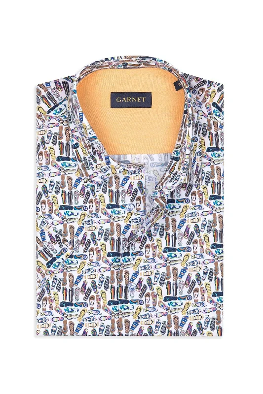 Weekend Discounts to Relish Surf Print Short Sleeve Shirt