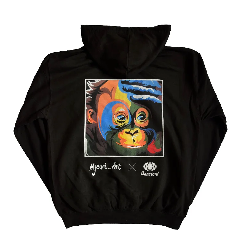 Early Access A.S. Africa Monkey Zipped Hoodie (Black)