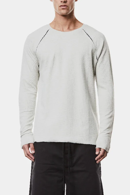 Midnight Madness Raglan shoulder long sleeve tee, Light Grey