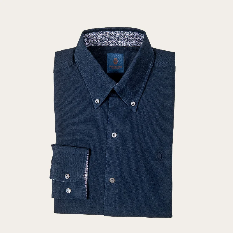 Extra Savings Navy Tailored Fit Oxford Button Down Shirt