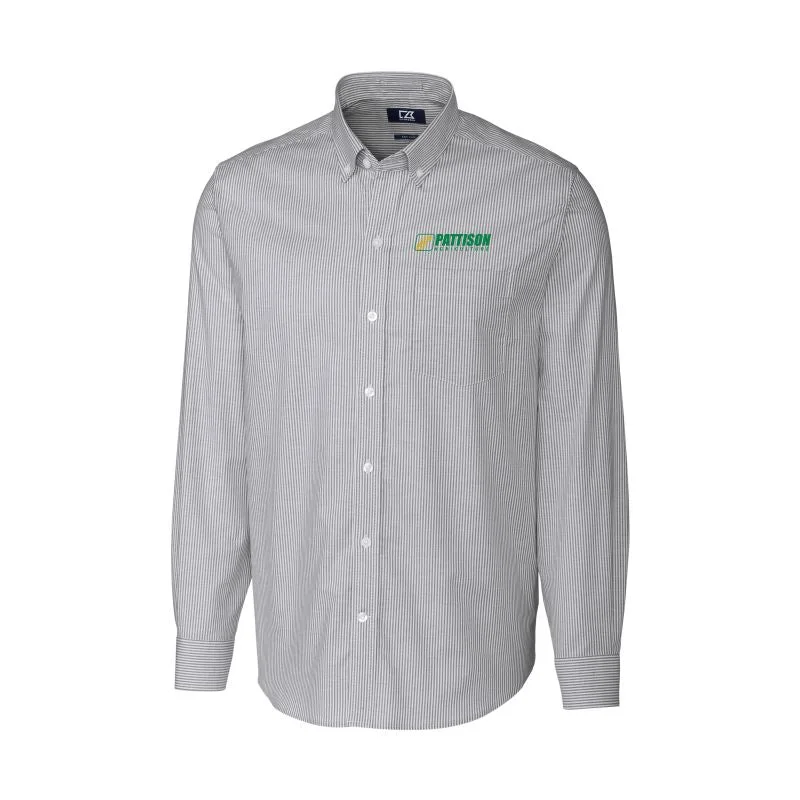 Final Offer Men's Cutter & Buck Stretch Oxford Stripe LS Dress Shirt