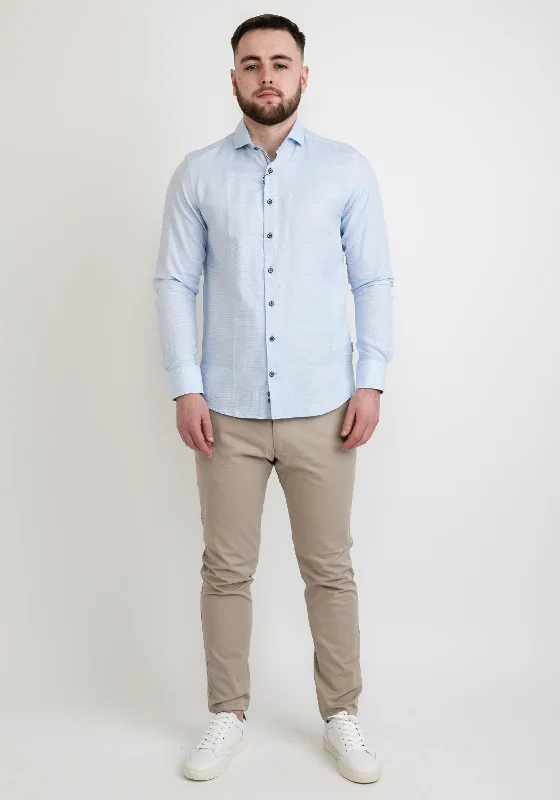 Weekend Offers That Tempt Bugatti 9450 Long Sleeve Shirt, Light Blue