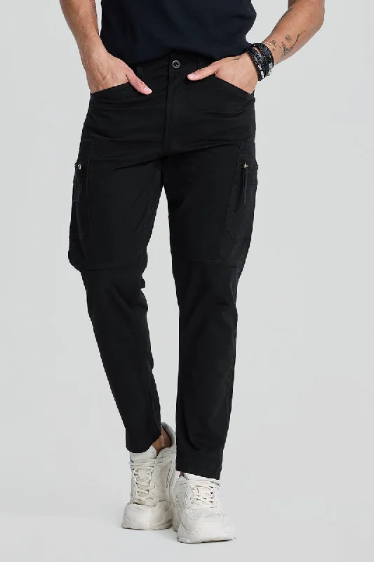 Weekend Bargains Galore Black Slim Fit Cargo Pants