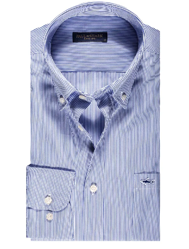Price Fest Button Down Hairstripe Shirt Blue