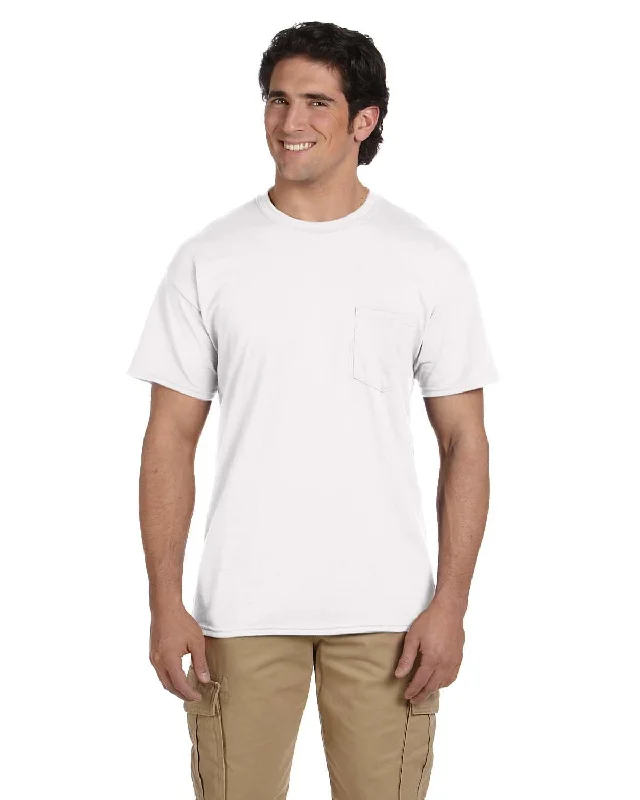 Exclusive Deal Gildan DryBlend 50/50 Pocket T-Shirt | White