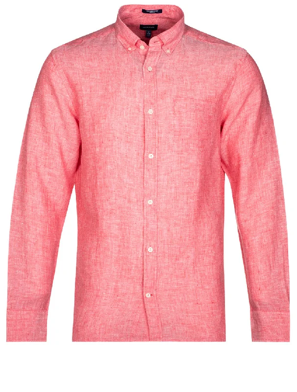 Don't Miss Regular Fit Linen Shirt Buttondown Watermelon Pink