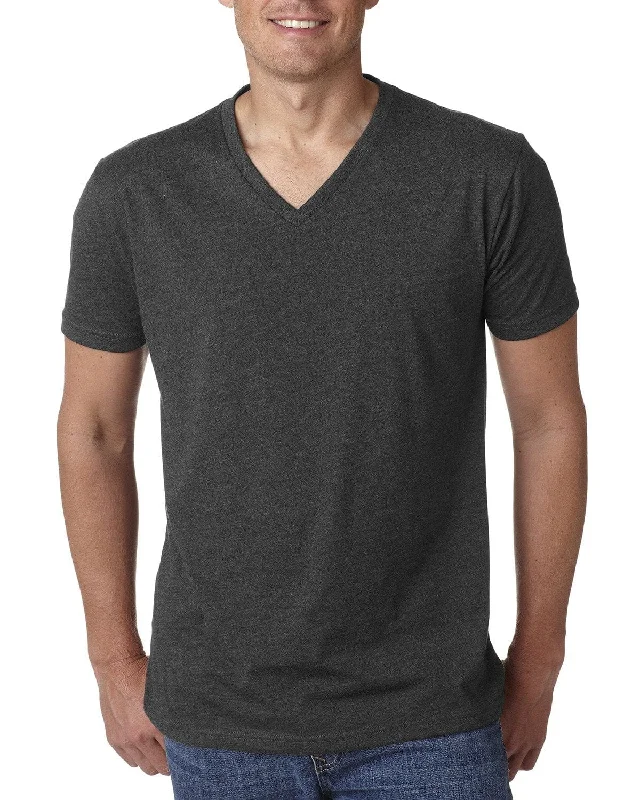 Can't Beat Next Level Mens Premium CVC V-Neck Tee | Charcoal