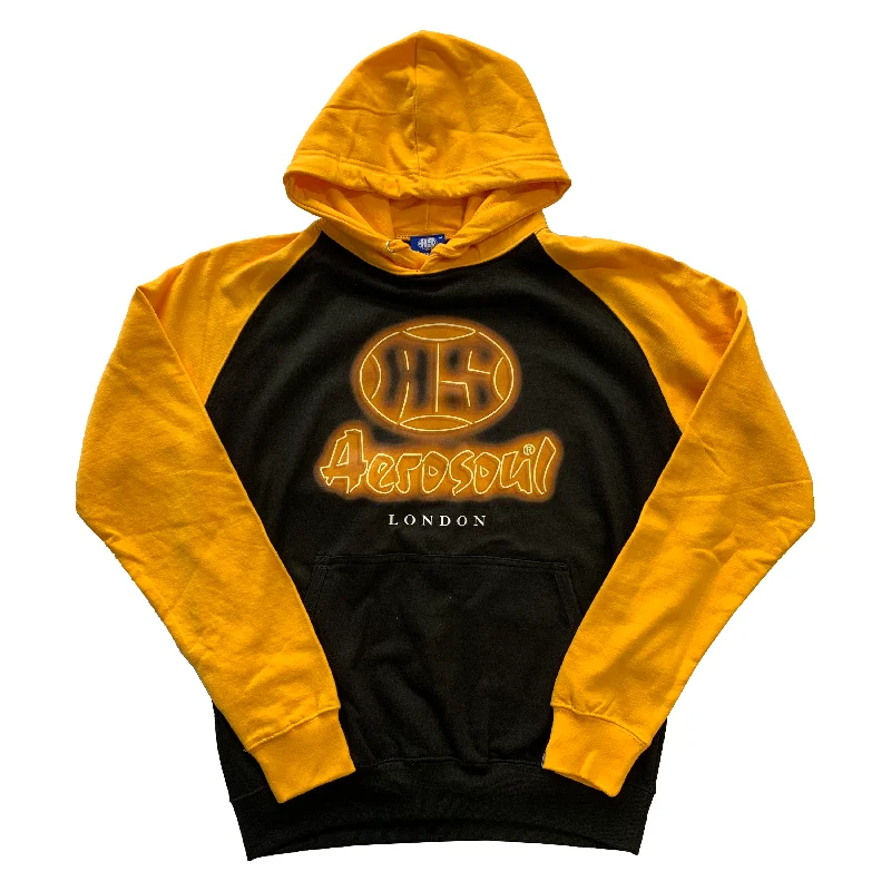 Reduced Prices A.S. Neon Baseball Heavyweight Hoodie ( Jet Black & Gold )