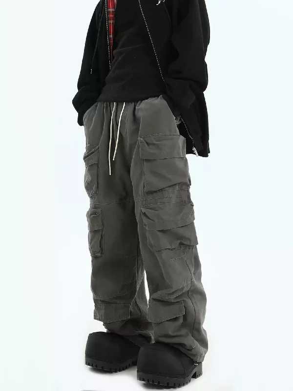 Weekend Deals to Make You Smile Multi-Pocket Drawstring Cargo Pants