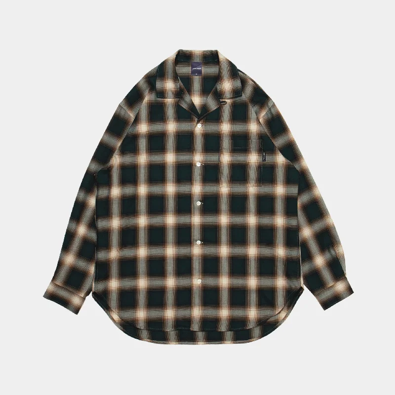 Online Only Ombre Check L/S Aloha Shirt