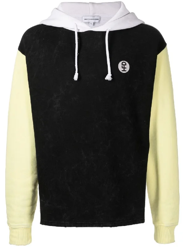 Low Price Photograph-Print Colour-Block Hoodie