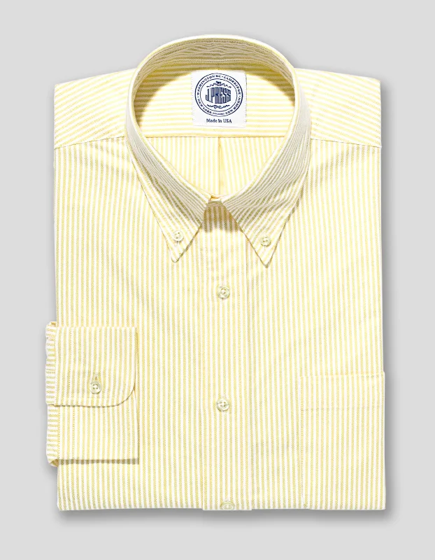 Last Chance YELLOW/WHITE OXFORD DRESS SHIRT