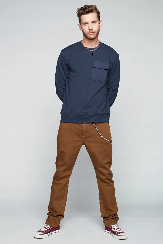 Weekend Discounts to Delight 5 Pocket Straight Fit French Terry - Tobacco
