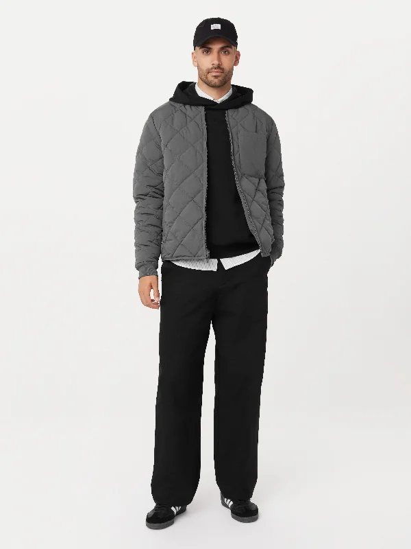 New Arrival The Skyline Reversible Bomber in Dark Grey