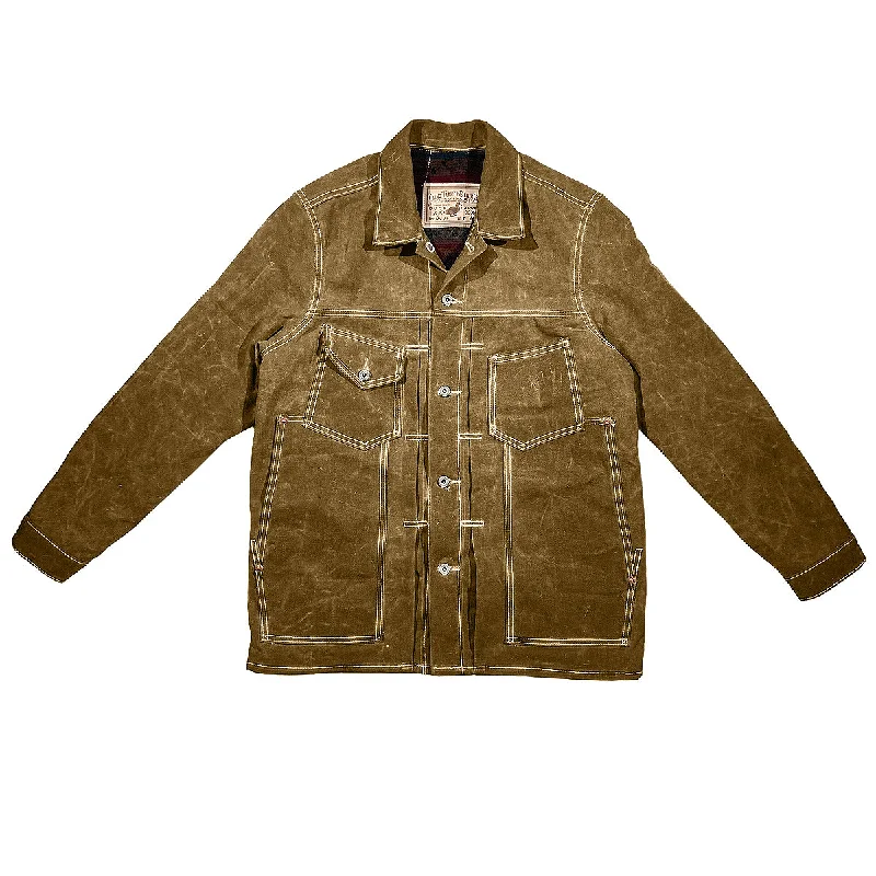Weekend Savings Extravaganza #3006 18oz Wax Duck Canvas Car Coat the "PABLO" Nut Meg Brown