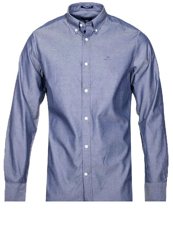 Weekend Bargains to Celebrate Regular Fit Pinpoint Oxford Shirt Persian Blue