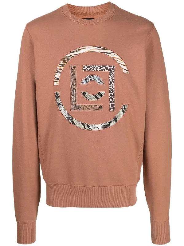 Weekend Discounts to Grab Animal-Print Logo-Patch Sweatshirt