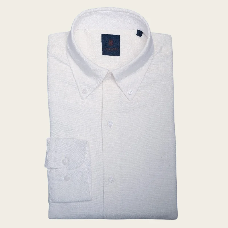 Crazy Deal White Tailored Fit Oxford Button Down Shirt
