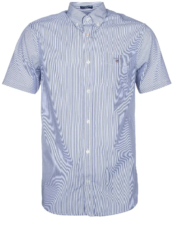 Price Drop Regular Fit Broadcloth Banker Buttondown Shortsleeve College Blue