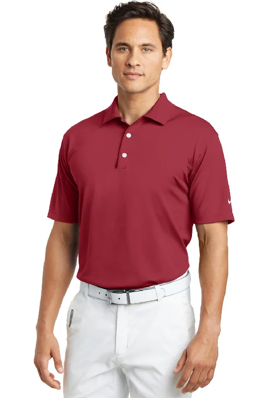 Weekend Savings Spectacular Nike Mens Tech Basic Dri-Fit Moisture Wicking Short Sleeve Polo Shirt - Pro Red