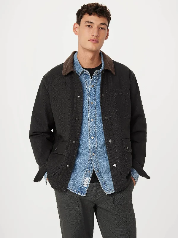 Customer Appreciation Sale The Canvas Barn Jacket in Washed Black