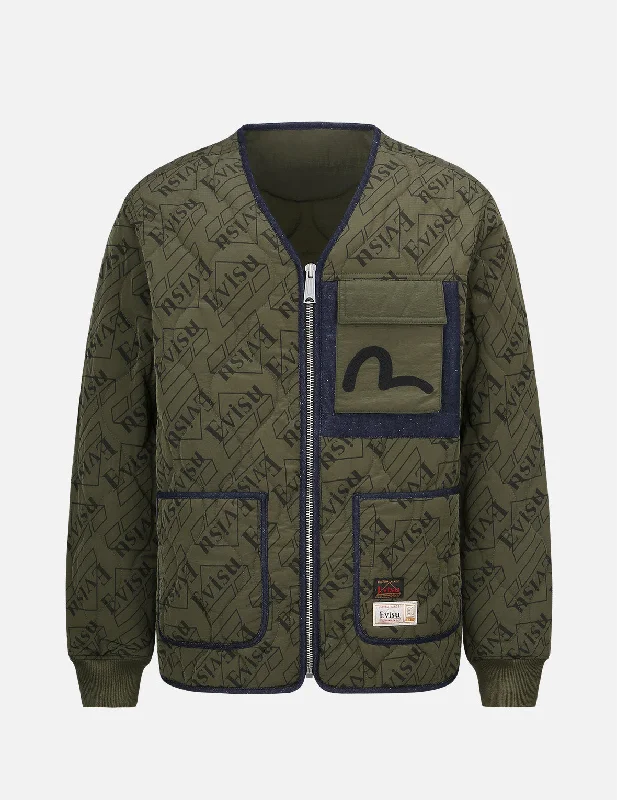 Year-End Deals Monogram Print Liner Jacket