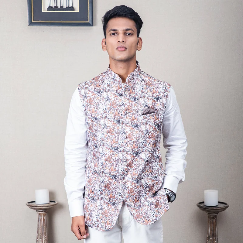 Best Bargains Itarsi Abstract Print Nehru Jacket